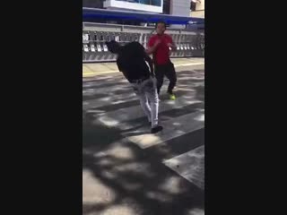 nigger gets knocked out dance