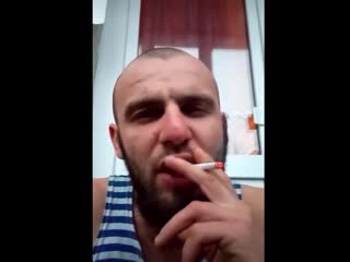 a man smokes