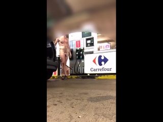 naked pours gasoline